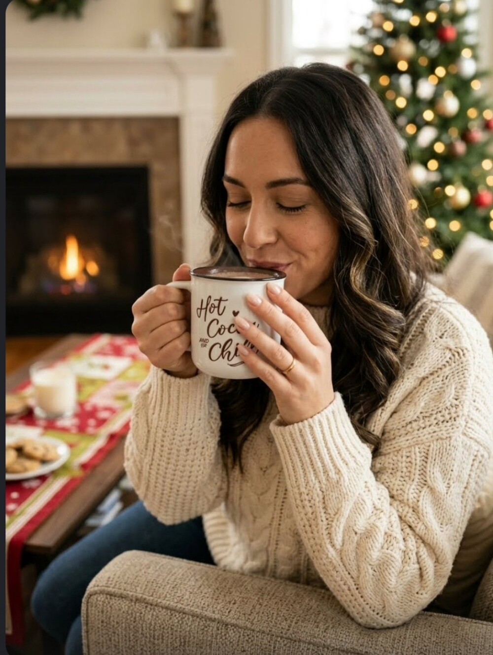Holiday Hot Cocoa and Chill Ceramic Mug